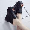 803-19 Slope heel high heels 14CM inner height increase thick sole fish mouth shoes waterproof table belt buckle fashionable cool slippers women