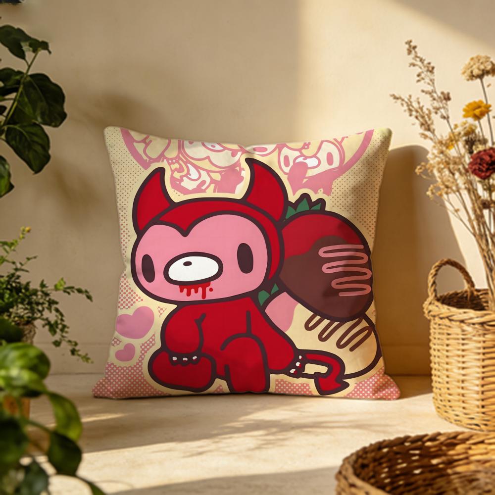 Trendy GGloomy Bearer Cushion Cover Versatile DoubleSided Pillow Case Fit for Sofa Bed Car Daily Decor