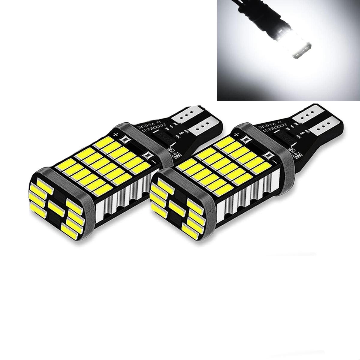 

2 светодиодных лампы высокой мощности 45 шт. 4014SMD супер яркие 1200LM для замены фонарей заднего хода автомобиля белые