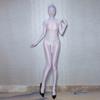 Sexy Women Full Cover Maid Tights Glossiness Elastic Bodysuit Rompers Sheer See Through Bulge Pouch Leotard One Piece Thong
