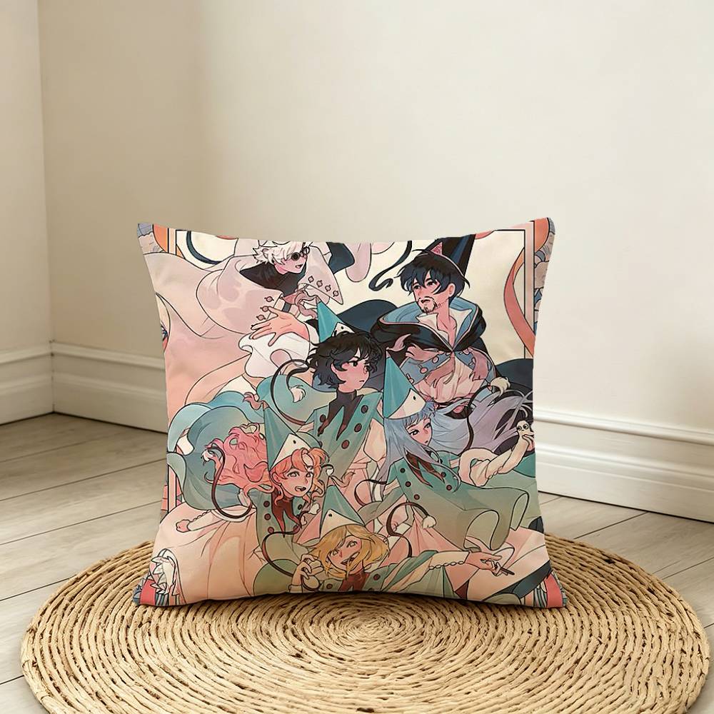 Witch Hat Workshop Friends Pillow Case Pattern Printed Pillowcase For Living Room Sofa Cushion Cover