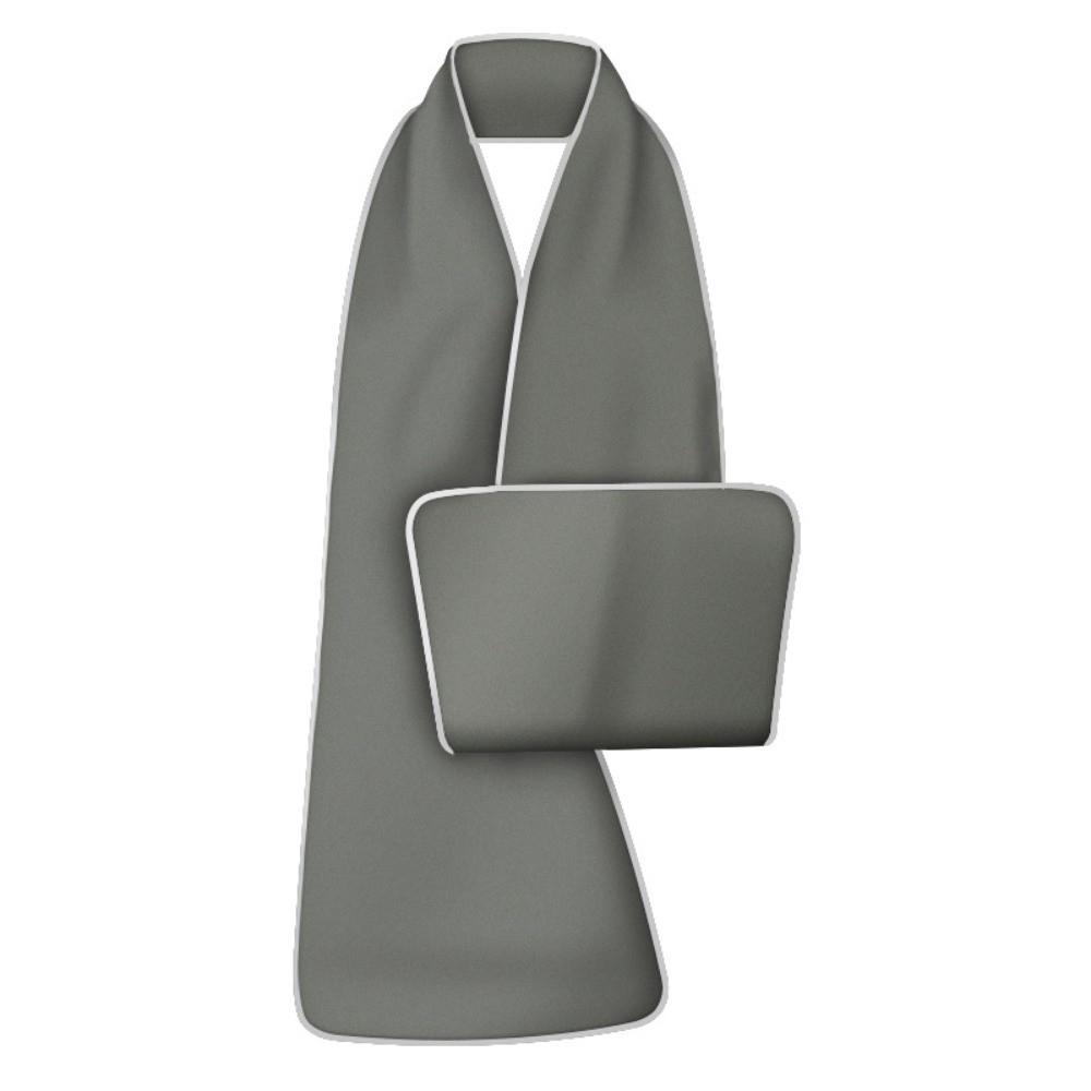 

Soft Adult Bib Waterproof Saliva Towel Care Protection Elderly Eating Bib Nursing Home Use темно-сірий колір
