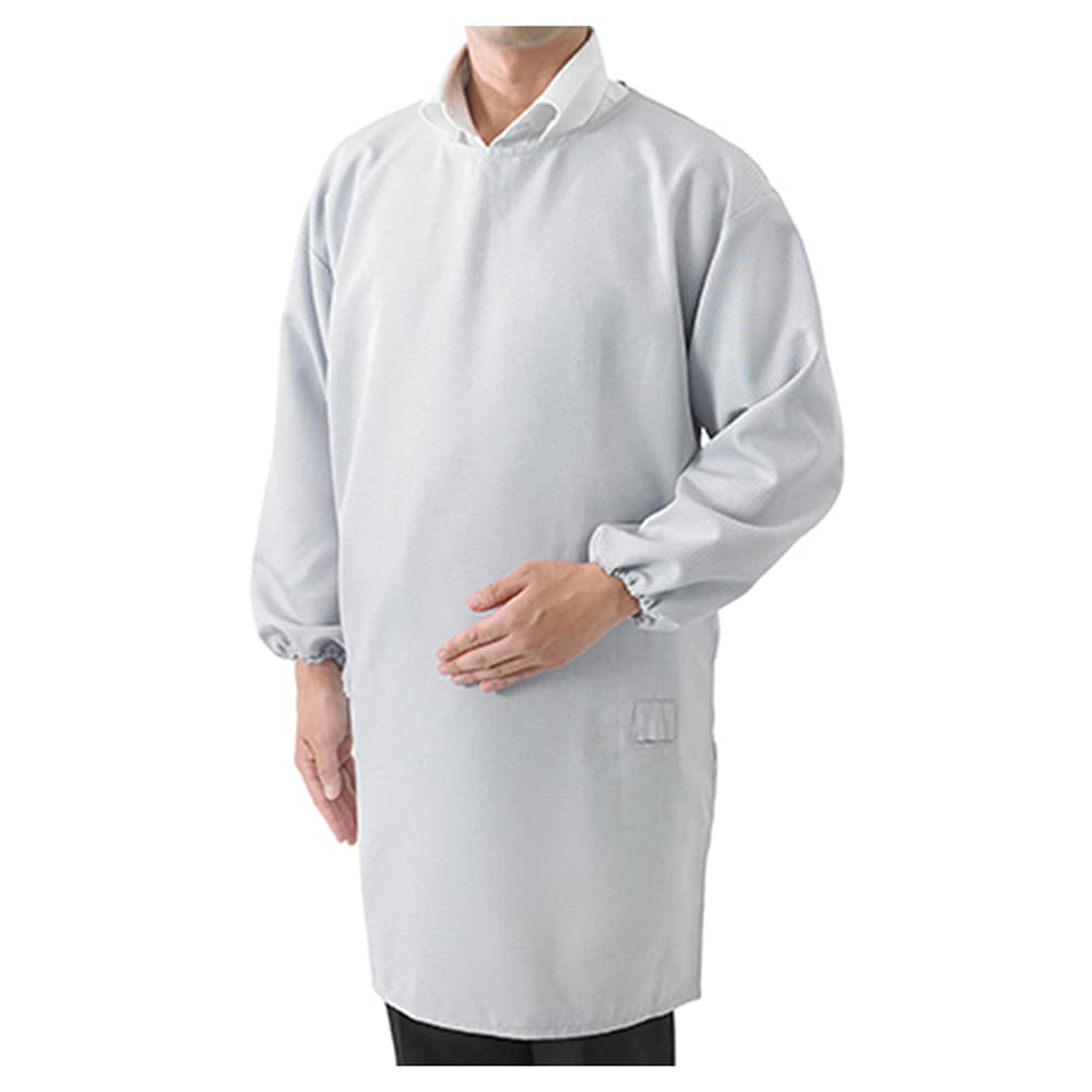 

HOZAN ESD Apron with Sleeves, Anti-Static, Conductive Apron, Anti-Static Clothing, Direct Grounding Connection via Belly Hook, Size M, F-190-M