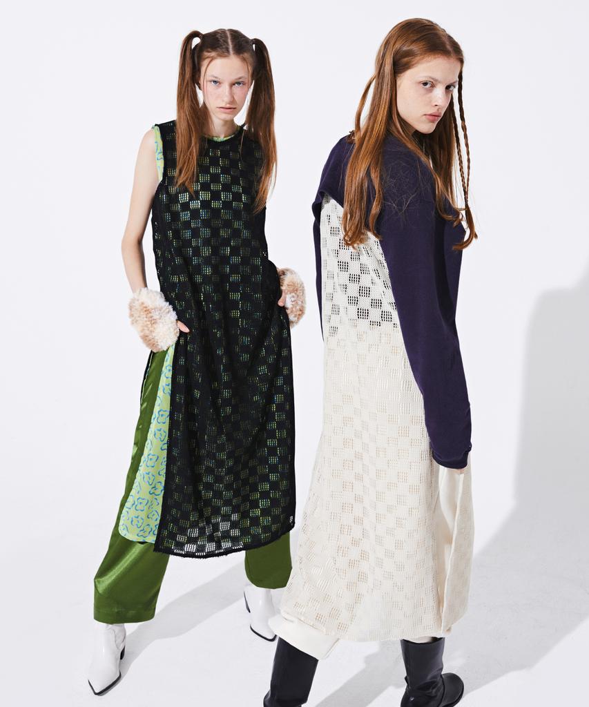 Kkuape Netting Knit Onepiece_Black