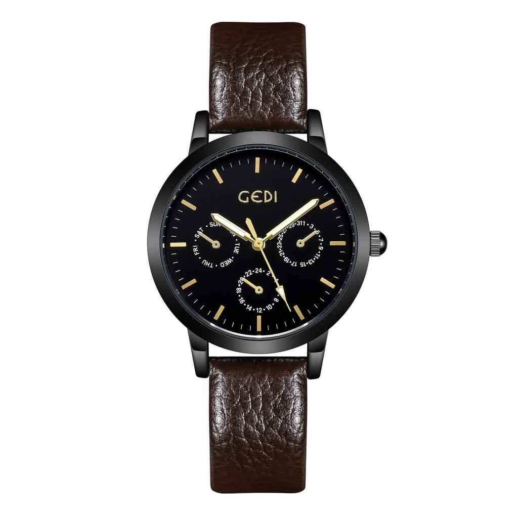 Business Wind Niche Premium Sense Neutral Large Dial Waterproof Belt Quartz Watch