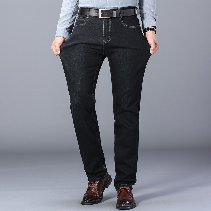 Men s Business Jeans Men Loose Straight Spring and Autumn Models Casual Trousers Middle-aged Men s Father Installed Long Trousers 28