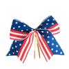 6 Sets Of 16CM Bows, Martyrs' Day Decorative Ribbons, Independence Day Streamers, Bows