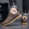 Round Toe Lace-up Low-top Men's Leather Shoes 2025 Trend Male Casual Shoe Classic Original New In Fashion Common Footwear Offer