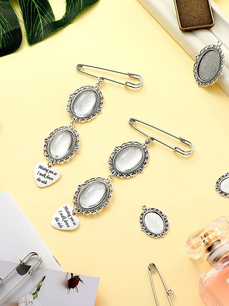 Cabochon Pendants Wedding Bouquet Photo Charms Bouquet Charms for Bridal Wedding Party