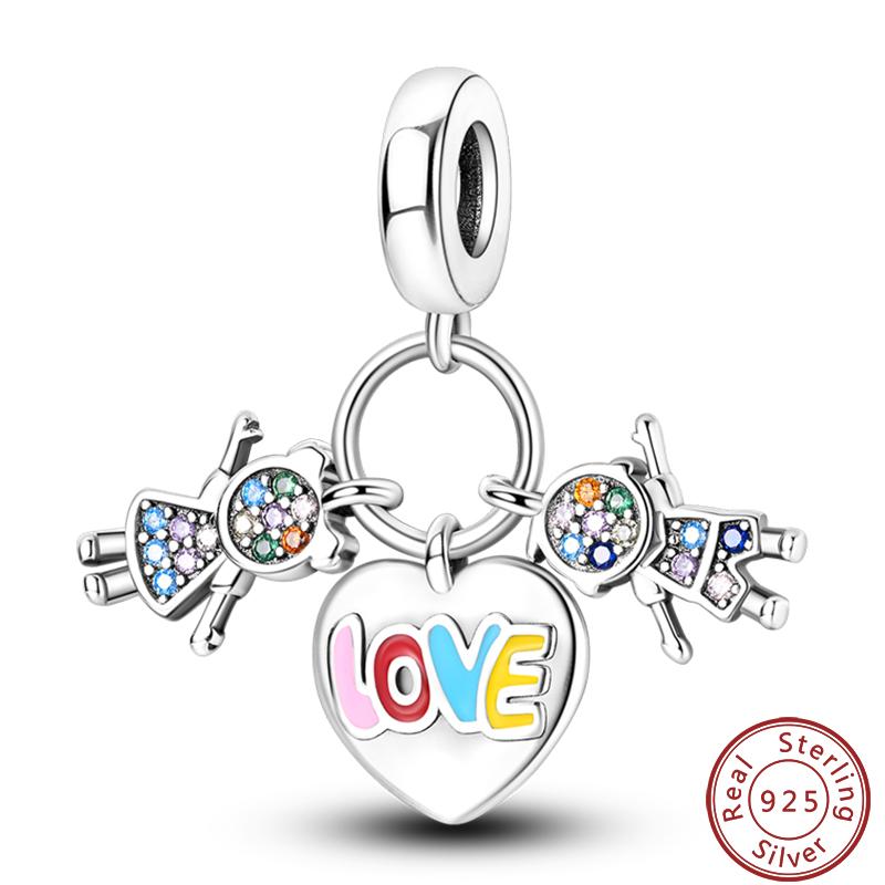 Copper Sincere Emotions Multiple Styles Heart-Shaped Romantic Charms Beads 3Mm Diy Fine Jewelry Making