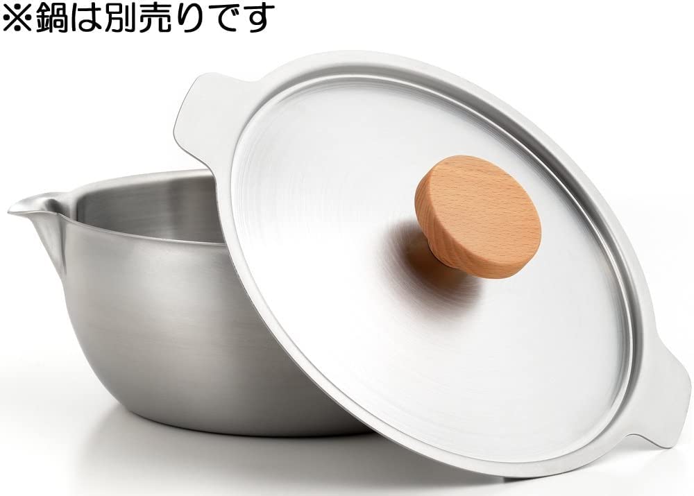 Yoshikawa Yukihira Pot with Made In Milk 1510229 Lid, Japan, 18cm, One-Handed Pot, Tsubame-Sanjo, Double-Sided Spout, Pan, Aikata,
