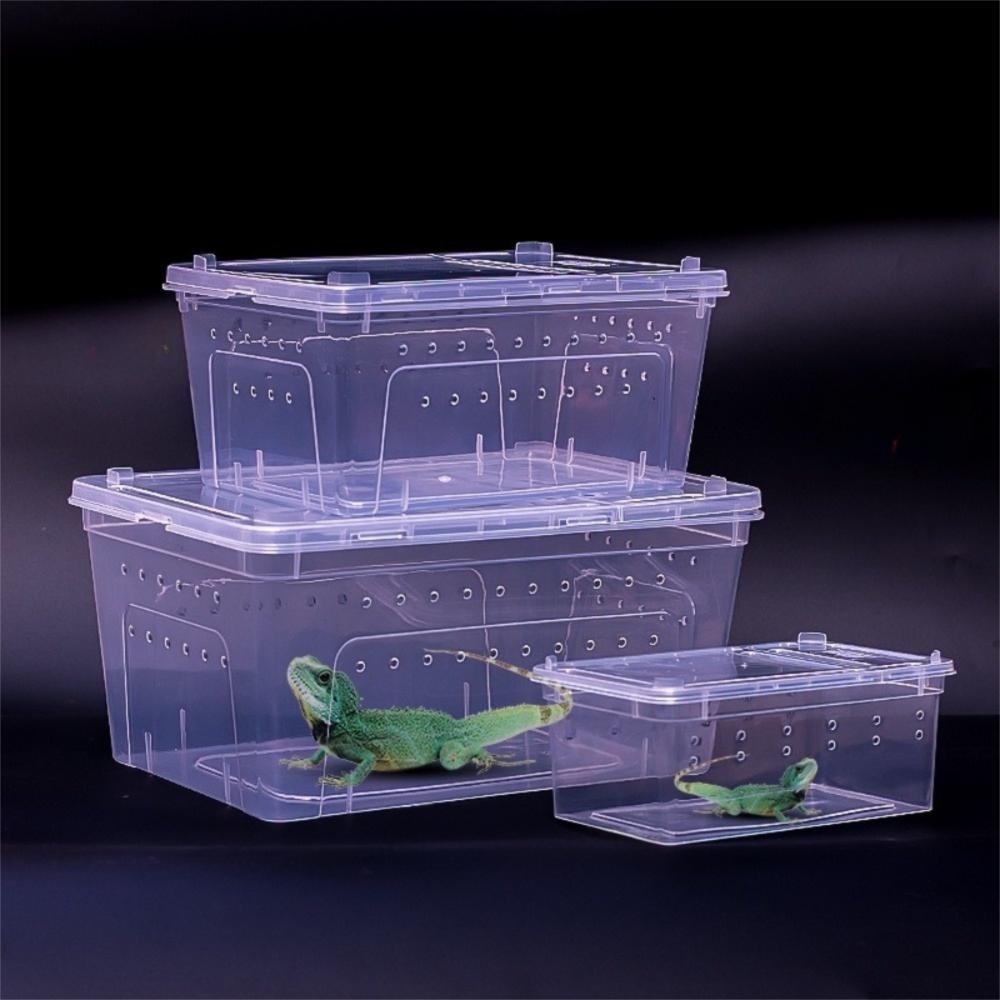 Ventilated Turtle Transport Container Stackable Reptile Terrarium  Crawling Pet