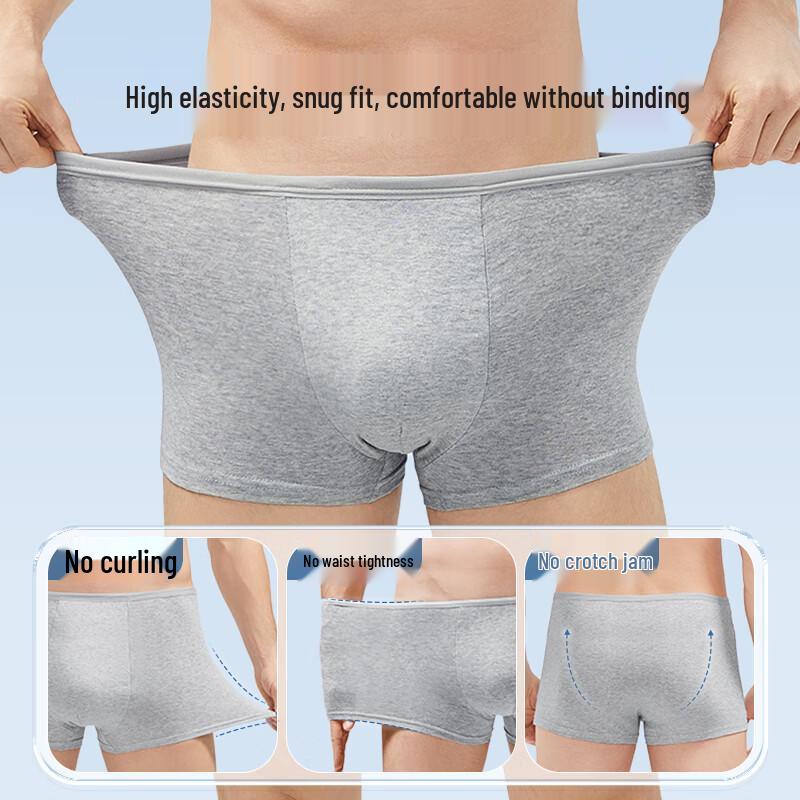 GuXu Men's Disposable Cotton Boxer Briefs - 6 Pack