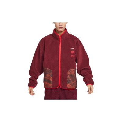 FW23 Drachenjahr CNY Serie Color-Block Zip Fleecejacke Herren Oberbekleidung Team-Rot FZ6194-677