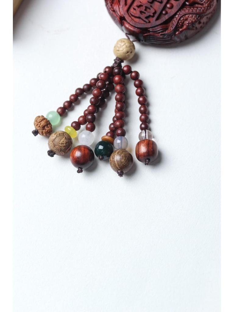 Indonesian Rosewood & Blood Sandalwood Peace Amulet Car Pendant for Men & Women