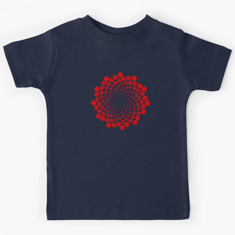 spiral wine red Kids T-Shirt 140