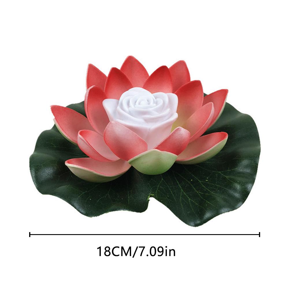 Lotus Floating Lantern Waterproof Decorative River Lantern Floating Pool Light Battery Operated Blessing Water Lily Candle Light