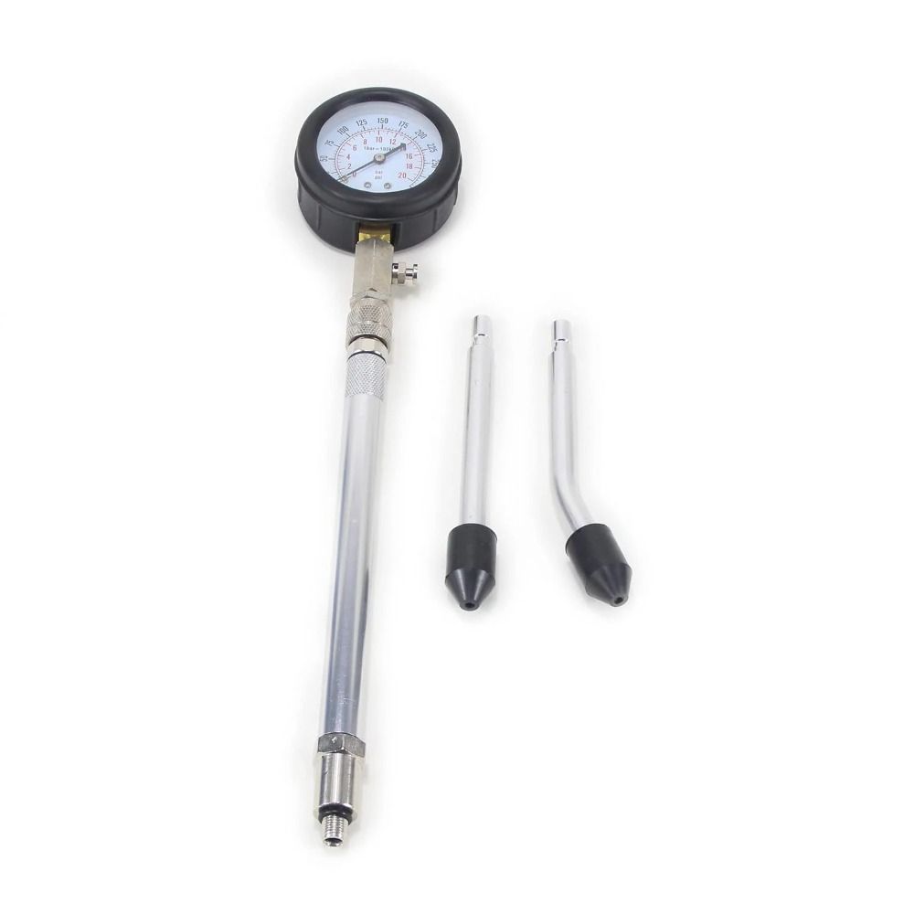 With M10 M12 M14 M16 M18 Car Pressure Gauge Set Professional EngineCompression Meter  Automotive