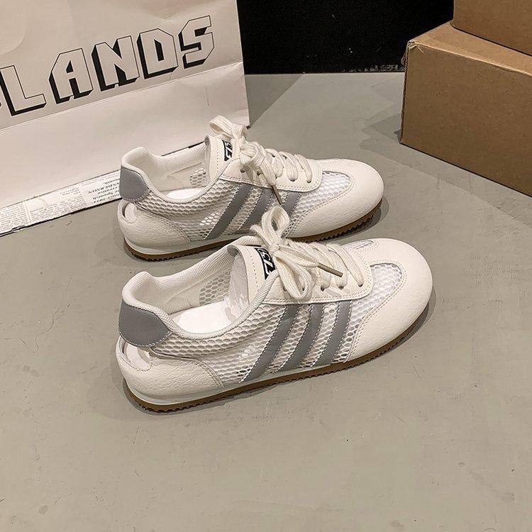 

Модные универсальные цветные маленькие белые туфли весна новый полосатый шнурок мелкий вырез спортивные повседневные туфли для нравственного воспитания женские 40 серебряный