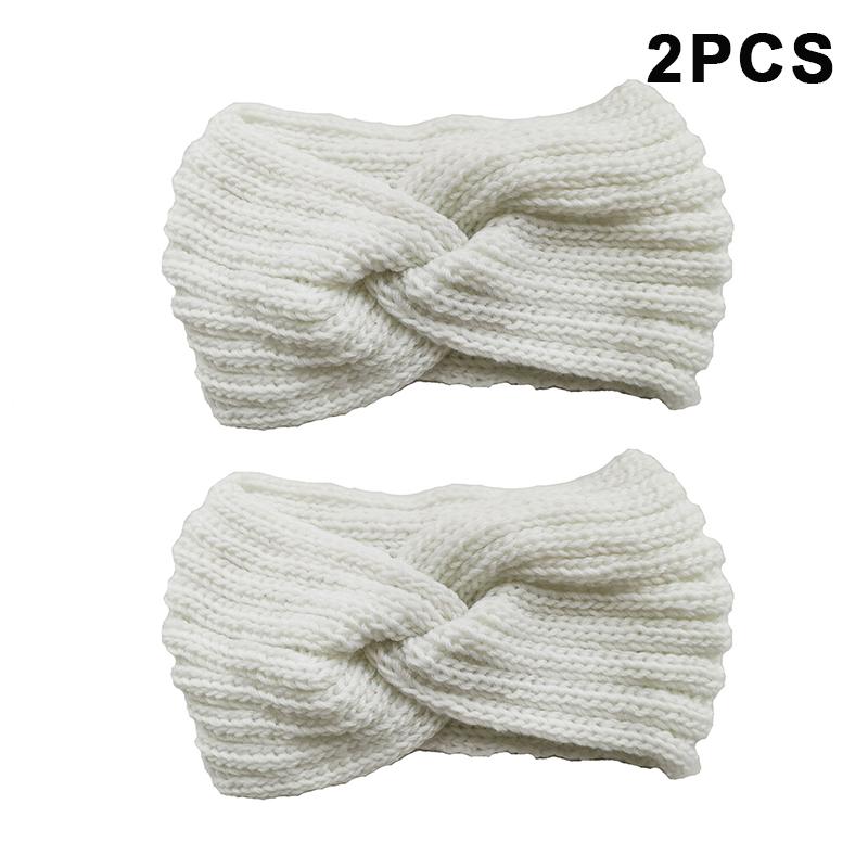 2Pcs Women'S Winter Warm Headbands - Thick Knit Ear Strap Hair Accessories Winter Headbands Cold Weather Gear Stylish Headwear