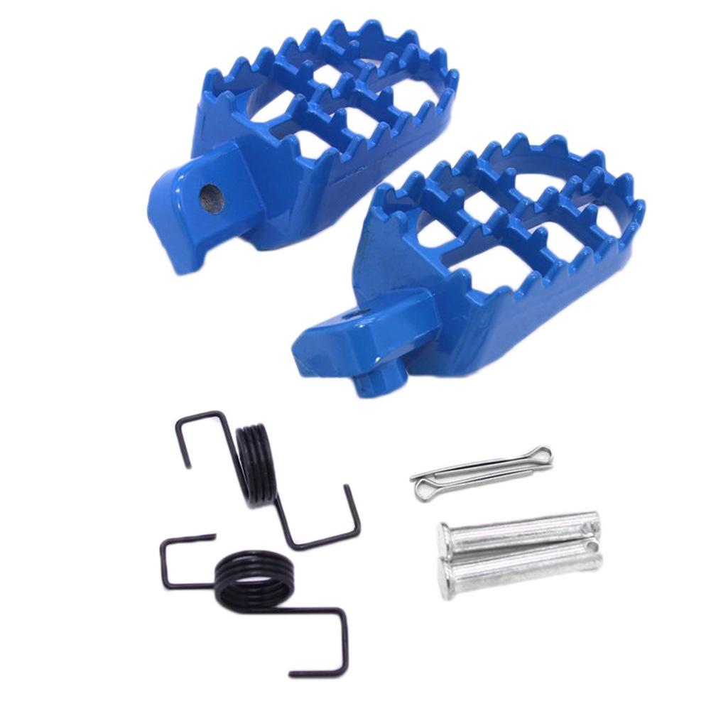 1 Pair Wide Fat Foot Pegs Pedal 8mm Metal Motorcycle Foot Pegs Pedals Footrest Kit for Honda XR50R CRF50 CRF70 CRF80 CRF100F