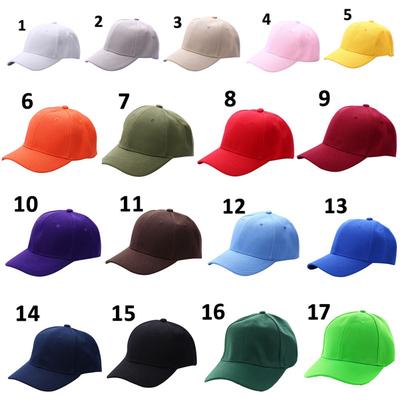 Gorra de béisbol para el sol con visera deportiva sólida y lisa en blanco ajustable unisex