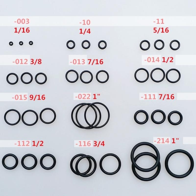 170lots Multipurpose Hardnesses Waterproofed Sealing Mixed Size O Rings For Diving Gear Swimming Pool Accessories