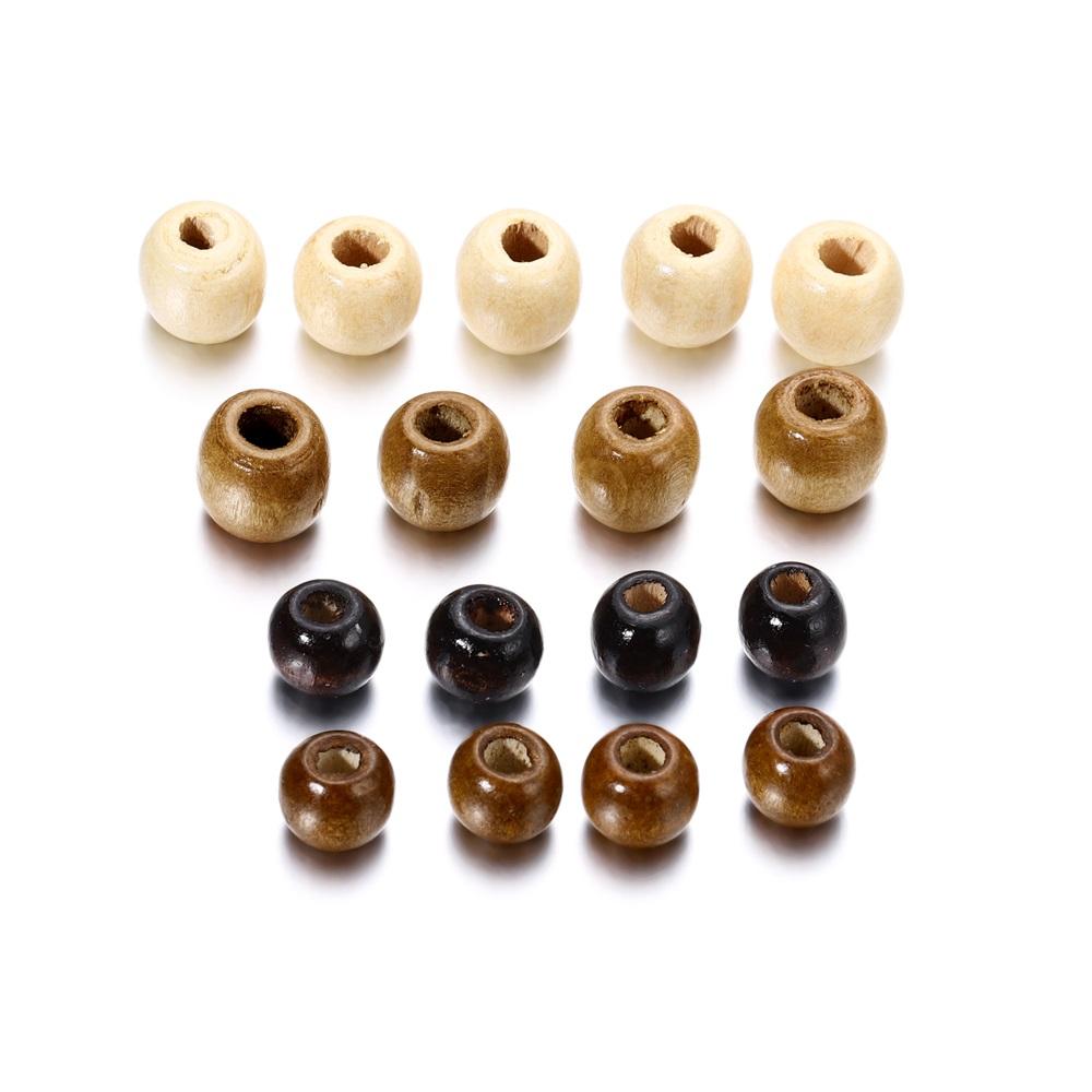 100pcs/lot 4-5mm Natural Wooden Amber Beads Round Loose Spacer Maple Beads For DIY Craft Bracelet Jewelry Making Accessories