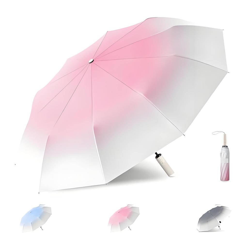 IOLOYU Folding Folding Automatic Opening and Lightweight Folding Large Size Folding Parasol and Rain Umbrella for UV Folding For For Both Sun and