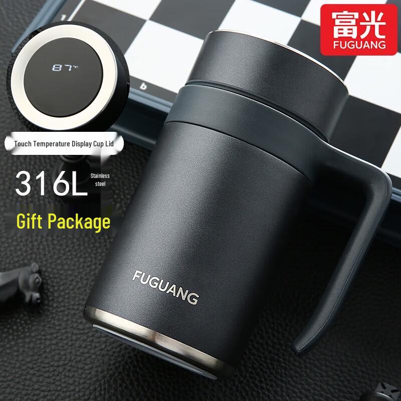 Fuguang Термокружка из нержавеющей стали 316 с дисплеем температуры