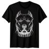 Pitbull Dog Animals Unisexs TShirt Engraving Style Graphic Tee
