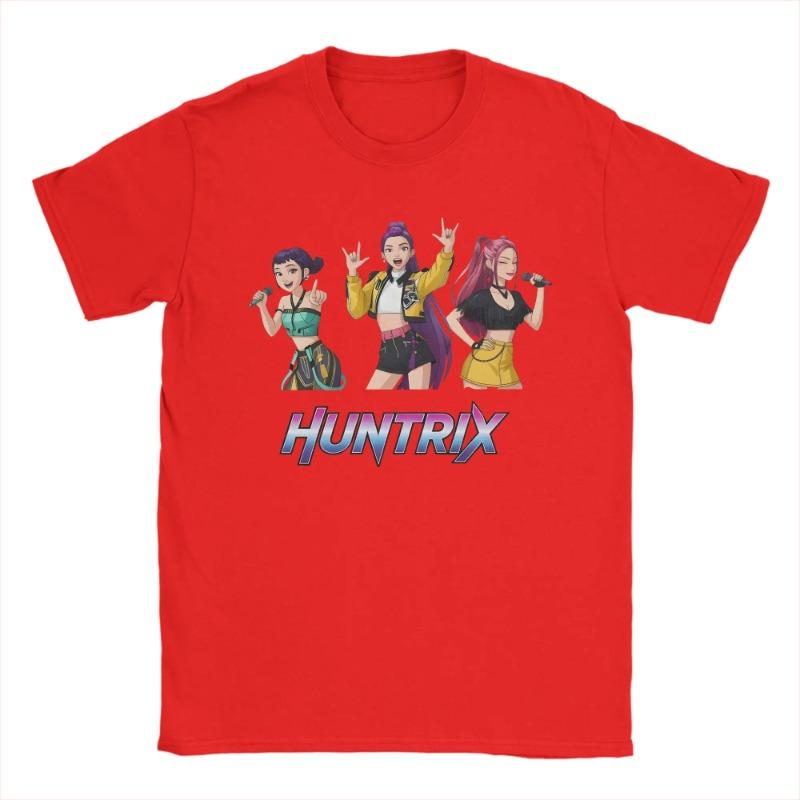 Cotton Tops Kpop Huntrix Girls Rumi Zoey Mira Kpop Demon Hunters T-Shirts Men Fashion Print Tee Shirt Vintage Clothes