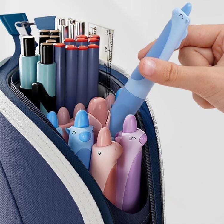 Expanding Pencil Case Telescoping Pen Case Stand up Pen Holder Storage Bag Travel Makeup Brush Holder for Office School