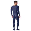 Mens Solid Color Bodystocking Long Sleeve Stretchy Bodysuit with Bulge Pouch Nightwear Underwear