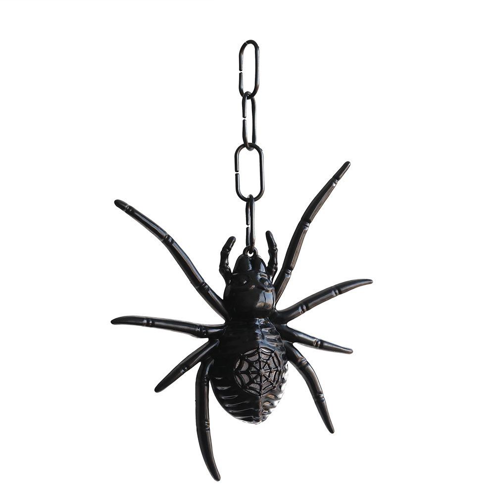 LED Luminous Halloween Spider Decoration - Black Plastic Pendant Simulation Prop чёрный