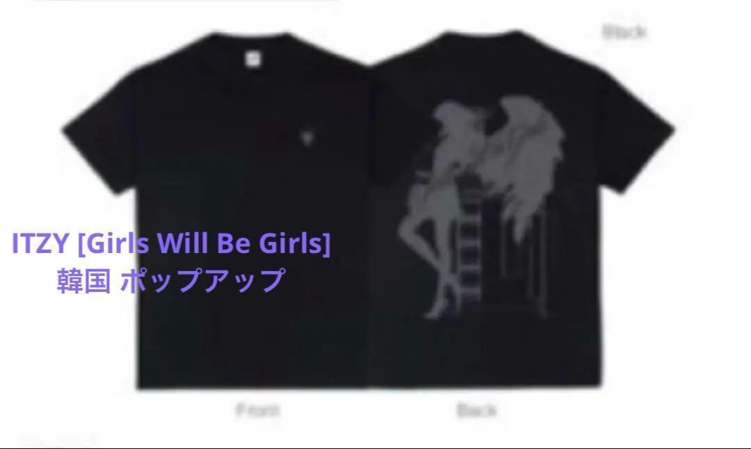 

[USED] itzy gwbg popup t-shirt black angel version