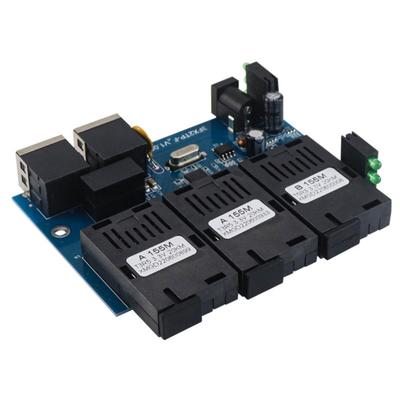 Ethernet Switches Converter 10/100M Reverse POE Switches Output 3 Port Supply Ethernet Fiber Optical Media Converter