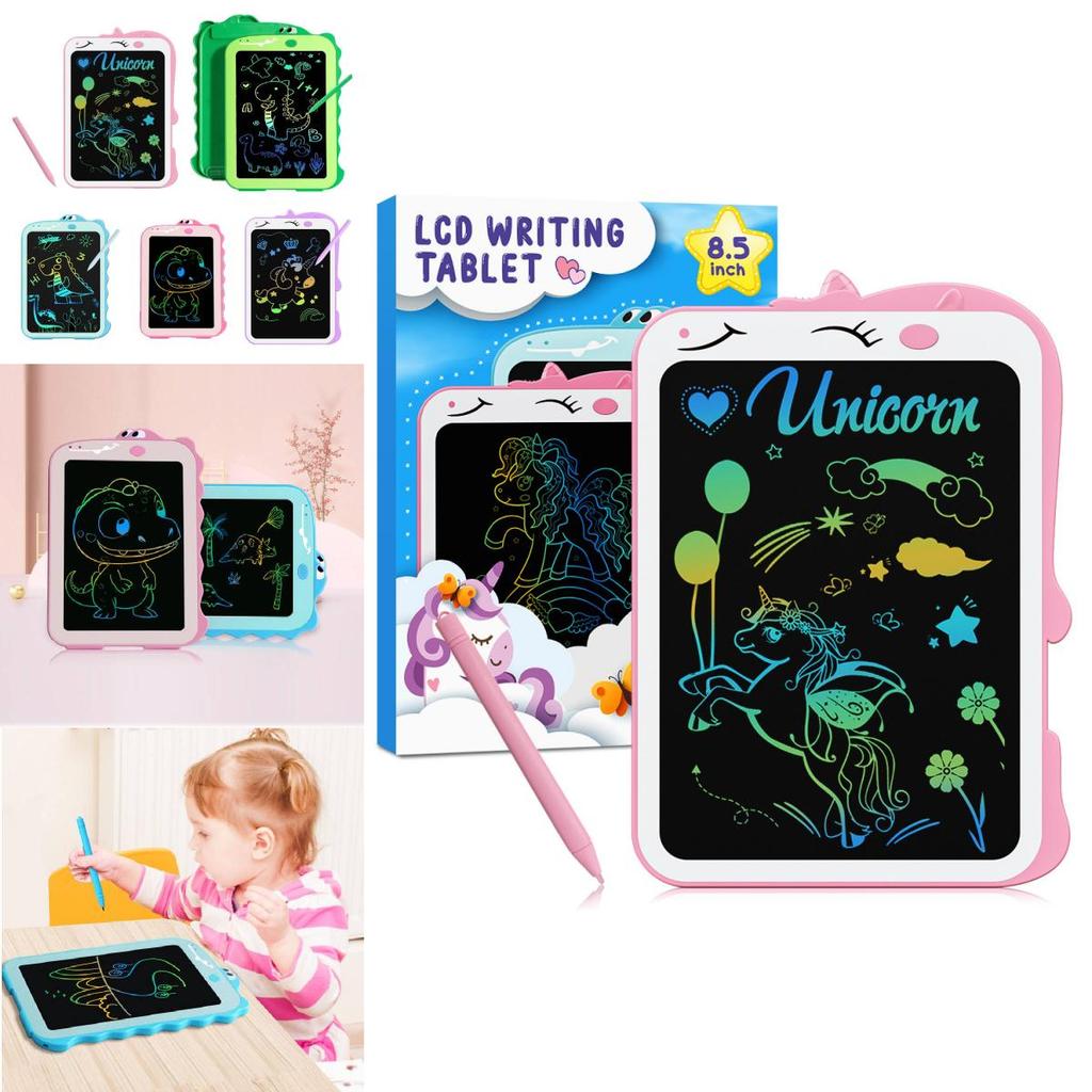 Colorful 10-inch Cartoon Dinosaur Unicorn Graffiti Educational Lcd Writing Tablet For Kids