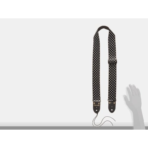 LIVE LINE Polka Dot/Black Guitar Strap LS2000WBB