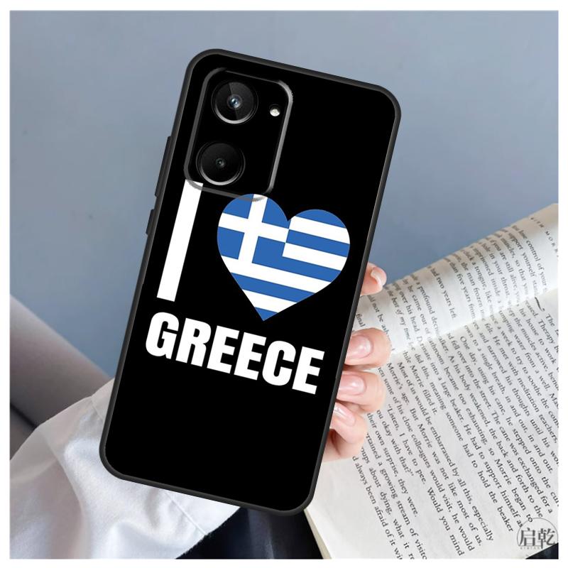 Greece Greek Flag For Realme C61 C63 C71 C55 C67 C51 C75 C65 C53 C35 11 12 13 14 Pro Plus GT6 GT7 15 Pro Case