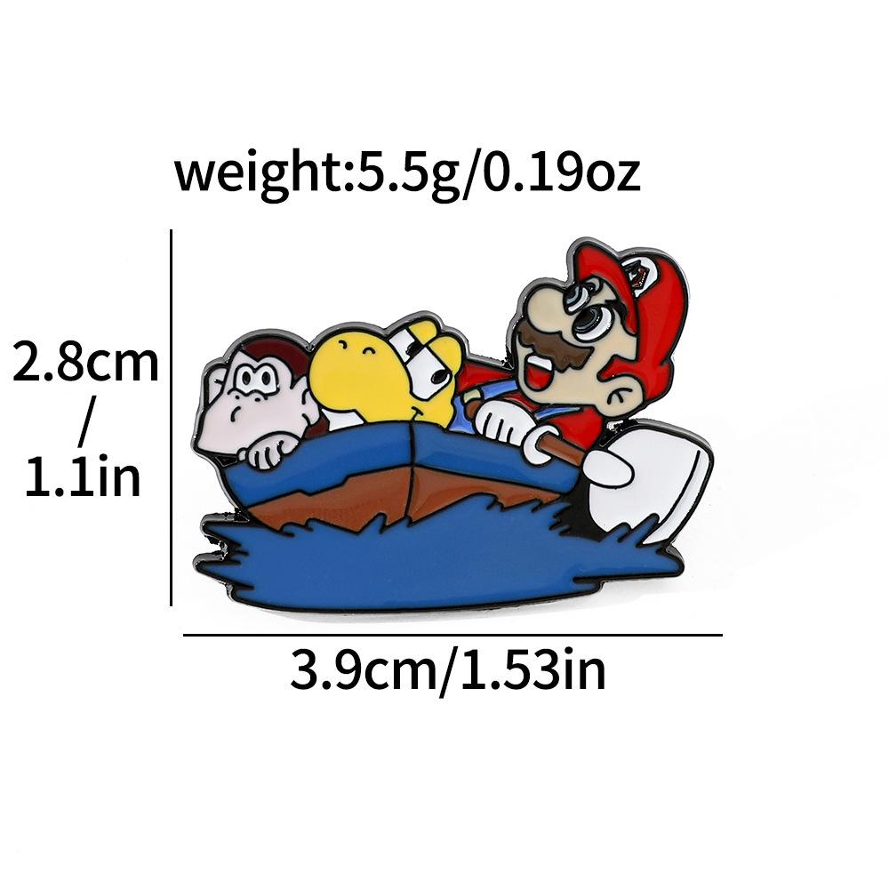Японские игровые персонажи Металлические значки Супер Мэри Брошь Марио Маленький белый призрак Гриб-булавка