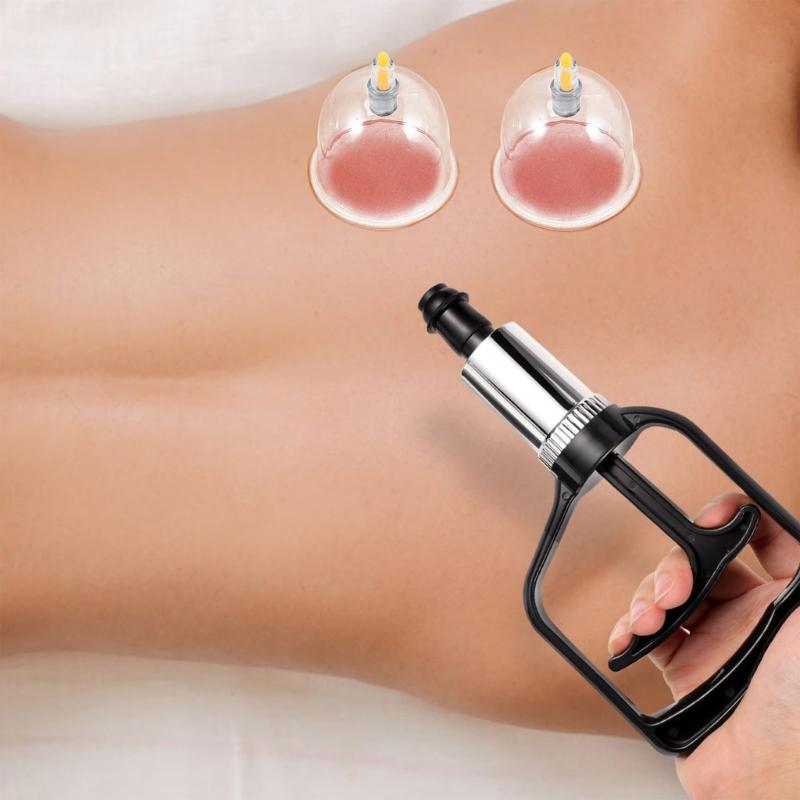 Strong Suction Cup Massagers Cupping Pump For Back Neck And Legs Easy Hand Pump Operation Customizable Intensity