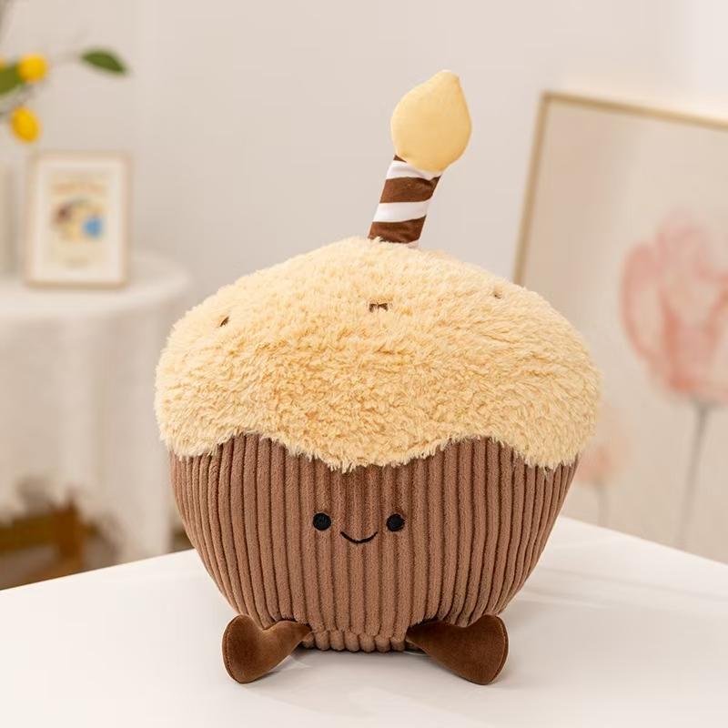 Cake Series Plush Toys Soft Stuffed Dolls, Birthday Party Plush Pillow, Decorative Display Props,Kids Gift for Home or Classroom