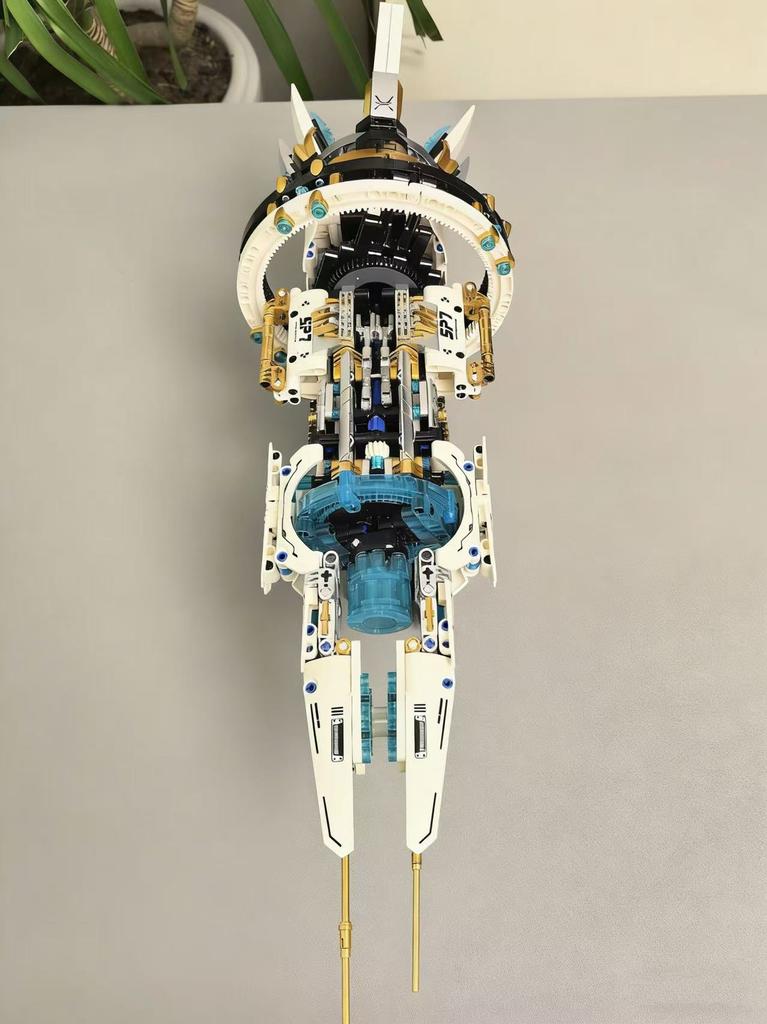 Interstellar Battleship Space Explorer Spaceship Wooden Alien Assembly Building Blocks Toy Adult 3D Model Birthday Gift
