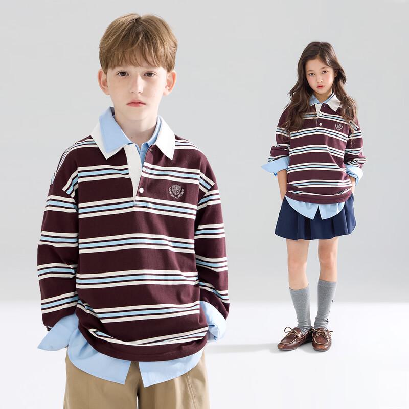 

Mucmukn Retro Striped Polo T-Shirt for Kids 160CM