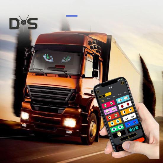 Bunte Augenlampe, flexibler weicher Bildschirm für Fenster, dynamische LED-Leuchten zum Selbermachen, Smartphone-Steuerung, wasserdichte LED-Augen für Autofenster