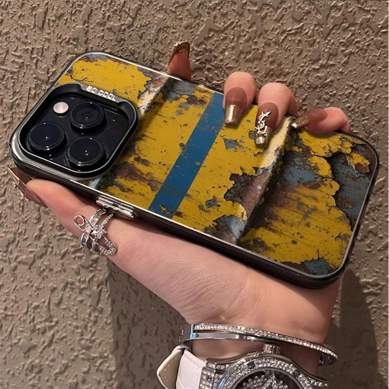 

Luxury Industrial Rust Oil Tank Phone Case for IPhone 17 16 Promax 11 12 13 14 15 Pro Plus Mini 17Air Creative Plating Cover iPhone 14