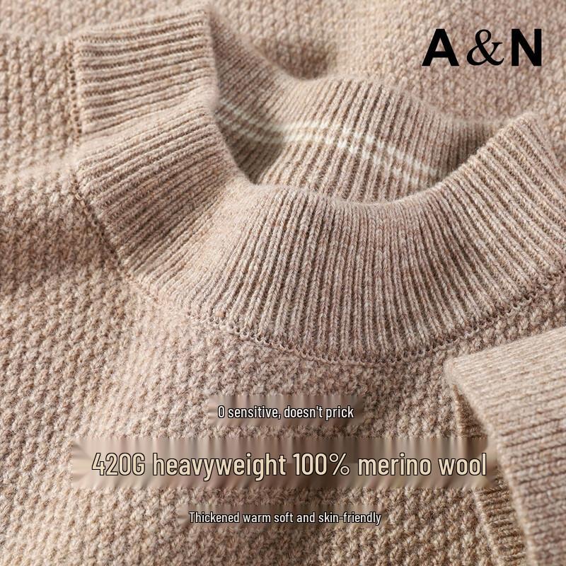 

Men s Heavyweight 100% Merino Wool Crewneck Sweater M