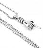 Halskette Silber Stahl Kette Hand Finger 374