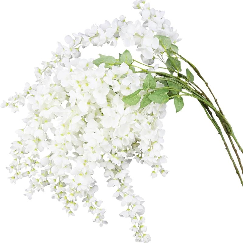 

Artificial Flowers Rattan Home Bedroom Table Wedding Festival Arrangements Outdoor Garden Wall Garland Gifts Box Decor Accessory 1pc белый